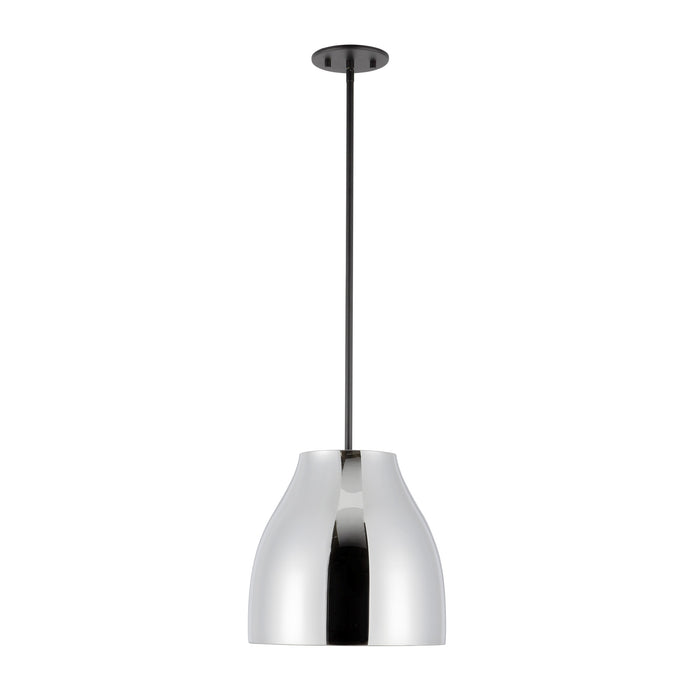 Trinity LED Pendant Black/Chrome-Mini Pendants-Kuzco Lighting-Lighting Design Store