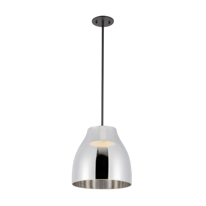 Trinity LED Pendant Black/Chrome-Mini Pendants-Kuzco Lighting-Lighting Design Store