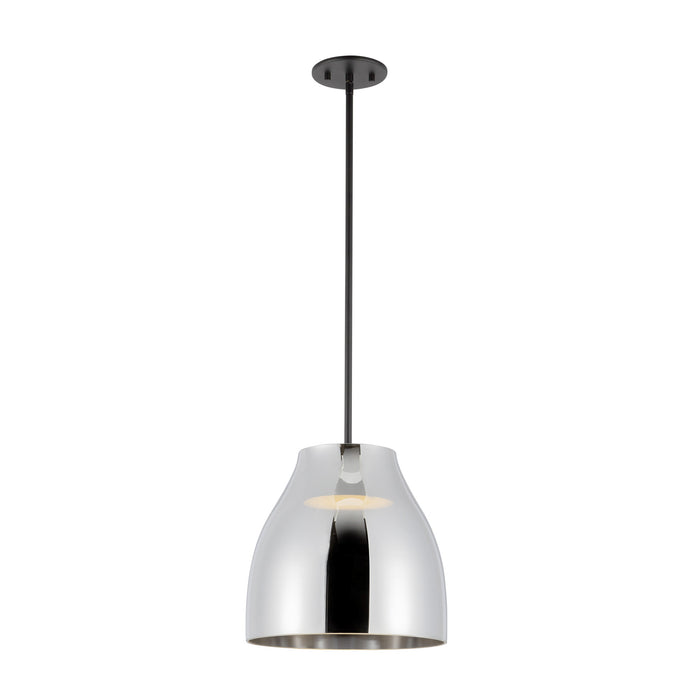 Trinity LED Pendant Black/Chrome-Mini Pendants-Kuzco Lighting-Lighting Design Store