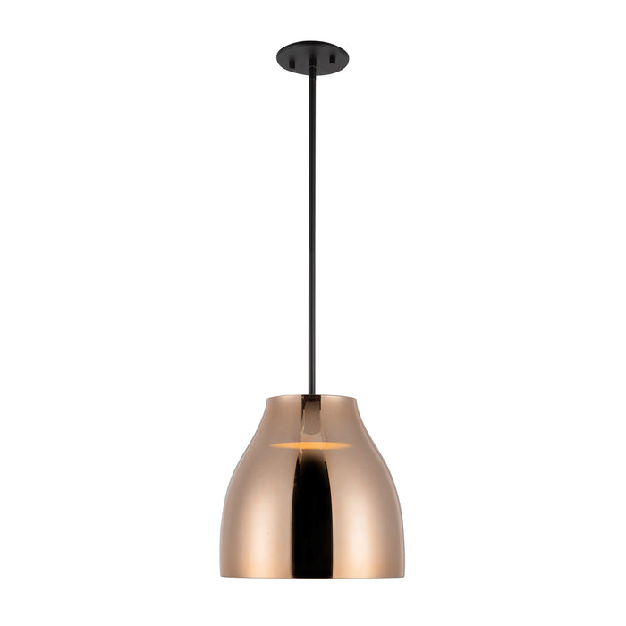 Trinity LED Pendant Black/Copper-Mini Pendants-Kuzco Lighting-Lighting Design Store