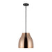 Trinity LED Pendant Black/Copper-Mini Pendants-Kuzco Lighting-Lighting Design Store