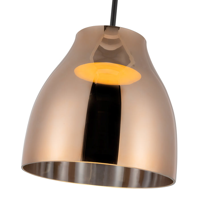 Trinity LED Pendant Black/Copper-Mini Pendants-Kuzco Lighting-Lighting Design Store