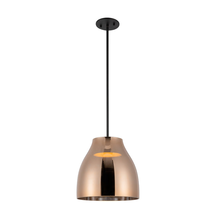 Trinity LED Pendant Black/Copper-Mini Pendants-Kuzco Lighting-Lighting Design Store