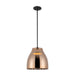 Trinity LED Pendant Black/Copper-Mini Pendants-Kuzco Lighting-Lighting Design Store