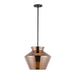 Trinity LED Pendant Black/Copper-Pendants-Kuzco Lighting-Lighting Design Store