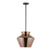 Trinity LED Pendant Black/Copper-Pendants-Kuzco Lighting-Lighting Design Store