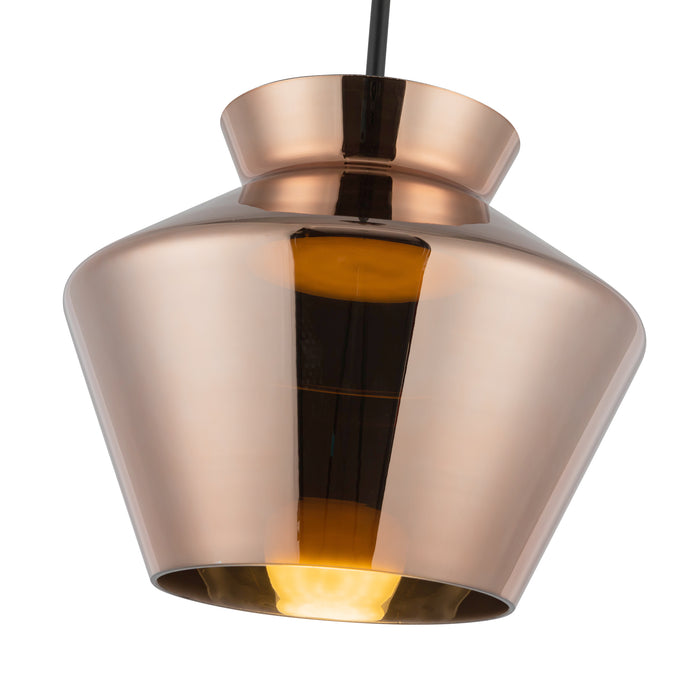Trinity LED Pendant Black/Copper-Pendants-Kuzco Lighting-Lighting Design Store