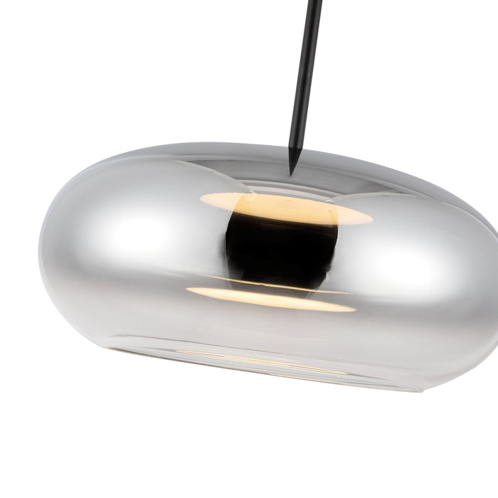 Trinity LED Pendant Black/Chrome-Pendants-Kuzco Lighting-Lighting Design Store
