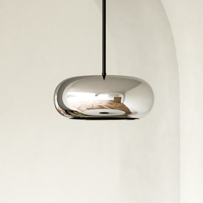 Trinity LED Pendant Black/Chrome-Pendants-Kuzco Lighting-Lighting Design Store