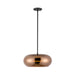 Trinity LED Pendant Black/Copper-Pendants-Kuzco Lighting-Lighting Design Store