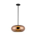 Trinity LED Pendant Black/Copper-Pendants-Kuzco Lighting-Lighting Design Store
