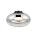 Trinity LED Semi-Flush Mount Black/Chrome-Semi-Flush Mts.-Kuzco Lighting-Lighting Design Store