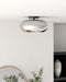 Trinity LED Semi-Flush Mount Black/Chrome-Semi-Flush Mts.-Kuzco Lighting-Lighting Design Store