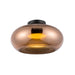 Trinity LED Semi-Flush Mount Black/Copper-Semi-Flush Mts.-Kuzco Lighting-Lighting Design Store
