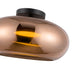 Trinity LED Semi-Flush Mount Black/Copper-Semi-Flush Mts.-Kuzco Lighting-Lighting Design Store