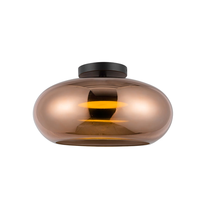 Trinity LED Semi-Flush Mount Black/Copper-Semi-Flush Mts.-Kuzco Lighting-Lighting Design Store