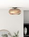 Trinity LED Semi-Flush Mount Black/Copper-Semi-Flush Mts.-Kuzco Lighting-Lighting Design Store