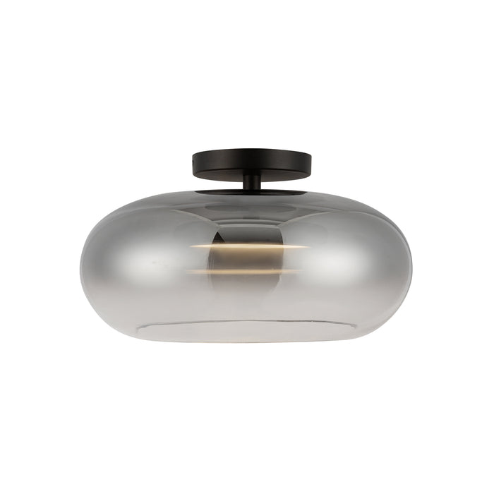 Trinity LED Semi-Flush Mount Black/Smoked-Semi-Flush Mts.-Kuzco Lighting-Lighting Design Store