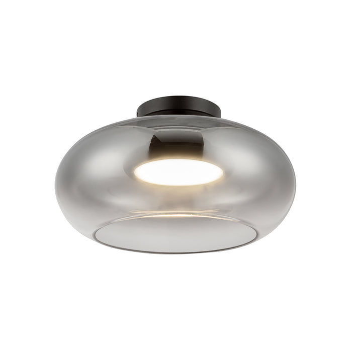 Trinity LED Semi-Flush Mount Black/Smoked-Semi-Flush Mts.-Kuzco Lighting-Lighting Design Store