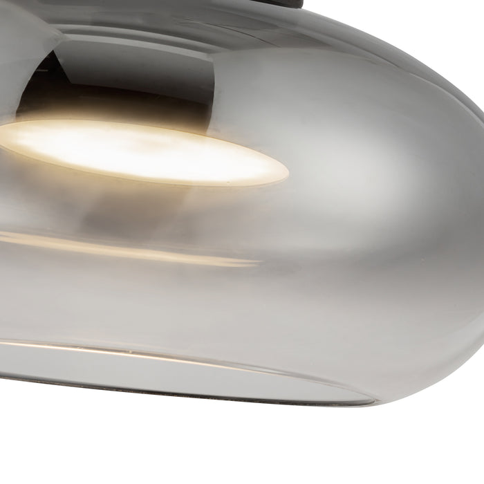 Trinity LED Semi-Flush Mount Black/Smoked-Semi-Flush Mts.-Kuzco Lighting-Lighting Design Store