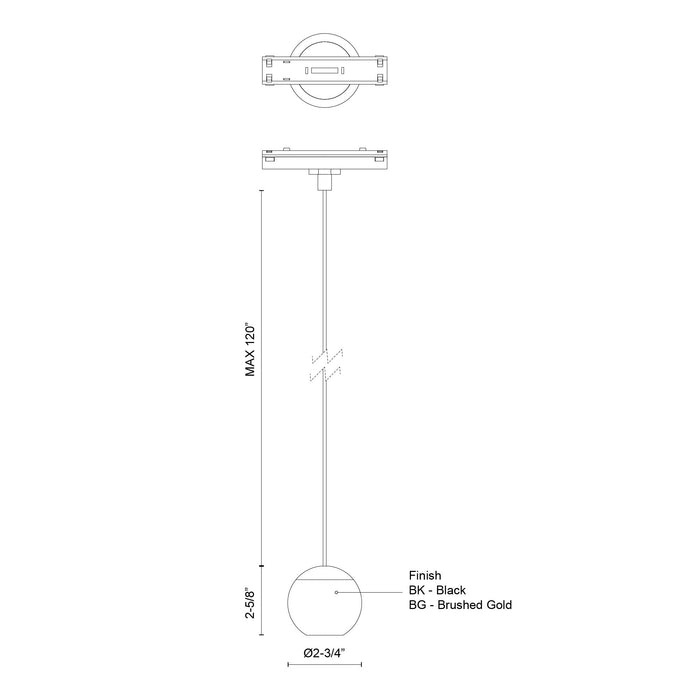 Faria LED Pendant White-Track-Kuzco Lighting-Lighting Design Store
