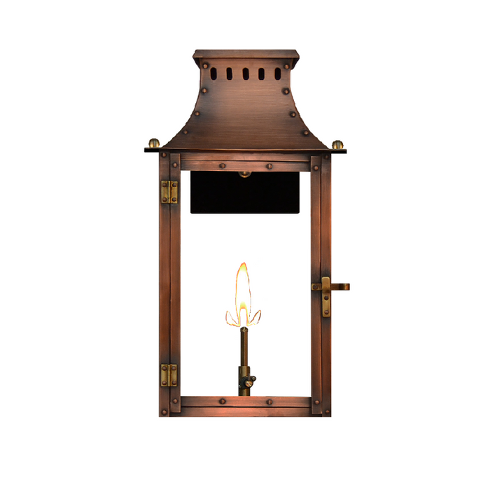 Coppersmith - MS21G ELI - Market Street 21"  Pre-lit Gas Outdoor Lantern - Copper