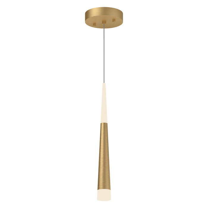 Ultra LED Pendant Brushed Gold-Mini Pendants-Kuzco Lighting-Lighting Design Store