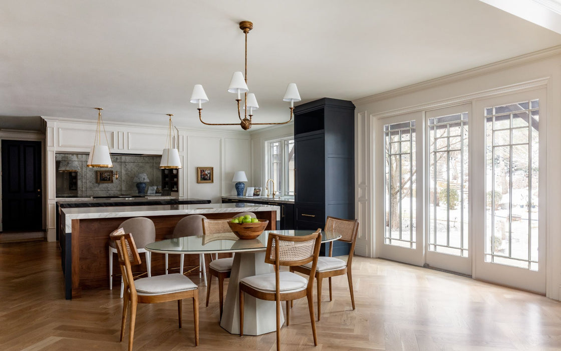 Reese LED Pendant Soft Brass-Pendants-Visual Comfort Signature-Lighting Design Store