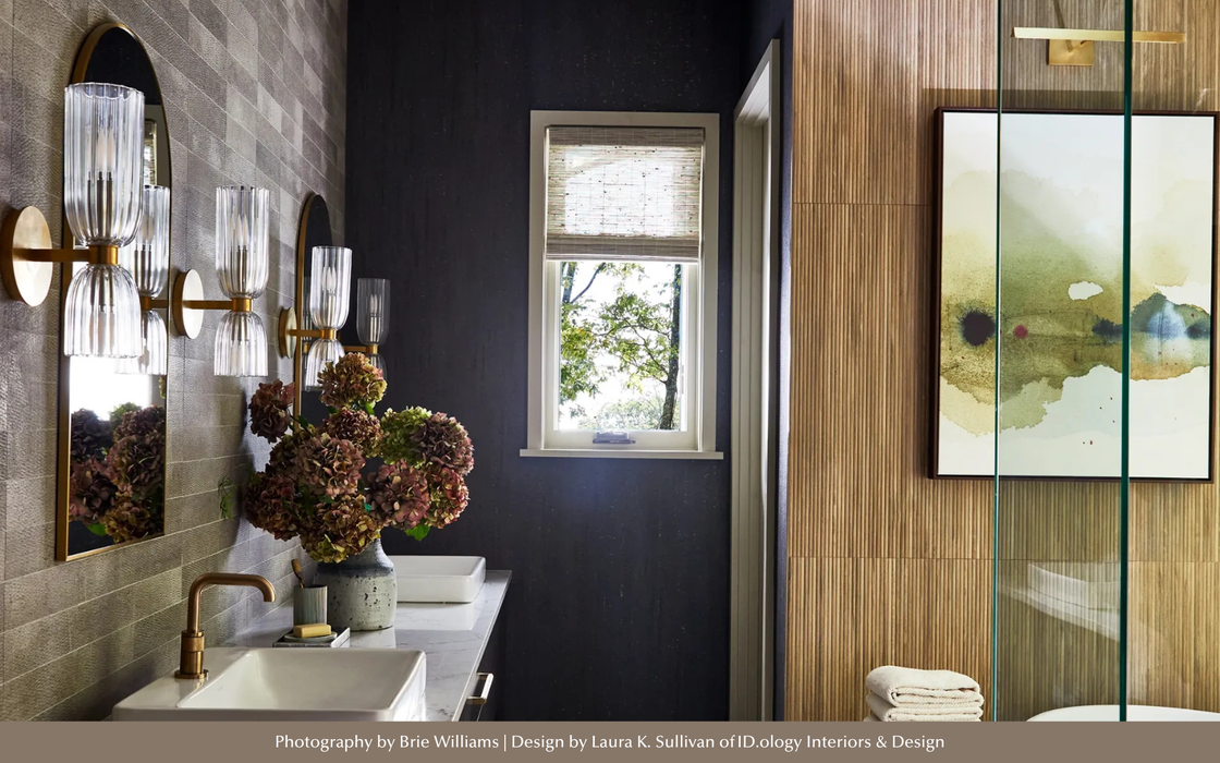 Asalea LED Wall Sconce Hand-Rubbed Antique Brass-Sconces-Visual Comfort Signature-Lighting Design Store