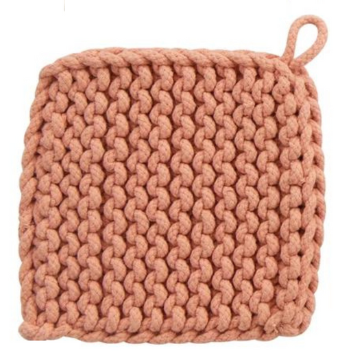 Peony Cotton Crocheted Potholder