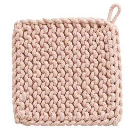 Blush Cotton Crocheted Potholder-Home Accents-Creative Co-Op-Lighting Design Store