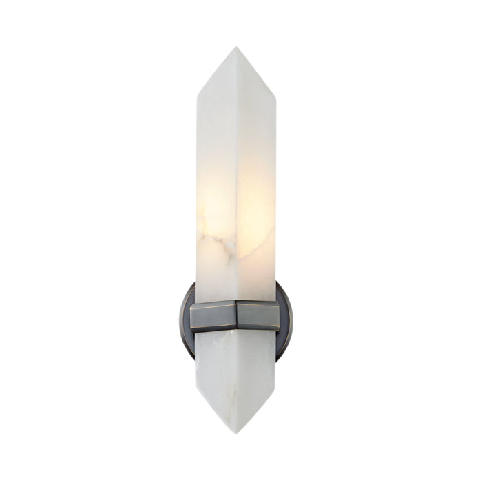 Valencia One Light Vanity Urban Bronze/Alabaster-Sconces-Alora-Lighting Design Store
