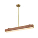 Valise LED Pendant Vintage Brass/Cognac Leather-Linear/Island-Alora-Lighting Design Store