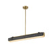 Valise LED Pendant Vintage Brass/Tuxedo Leather-Linear/Island-Alora-Lighting Design Store