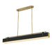 Valise LED Island Pendant Vintage Brass/Tuxedo Leather-Linear/Island-Alora-Lighting Design Store