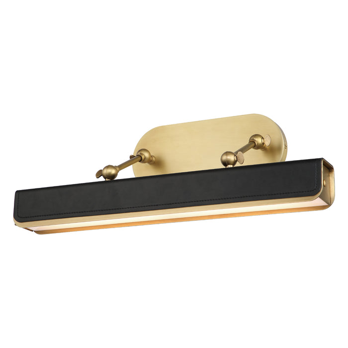 Valise Picture LED Wall Sconce Vintage Brass/Tuxedo Leather-Specialty Items-Alora-Lighting Design Store