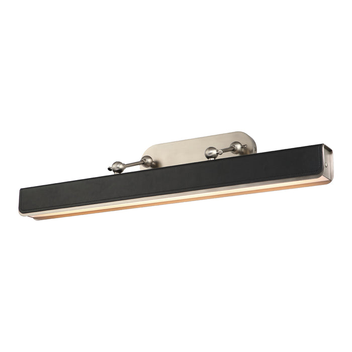 Valise Picture LED Wall Sconce Aged Nickel/Tuxedo Leather-Specialty Items-Alora-Lighting Design Store