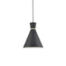 Vanderbilt One Light Pendant Black With Gold Detail-Mini Pendants-Kuzco Lighting-Lighting Design Store