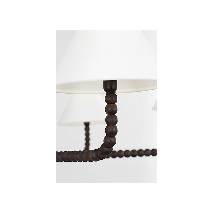 Fiona Six Light Chandelier Aged Iron