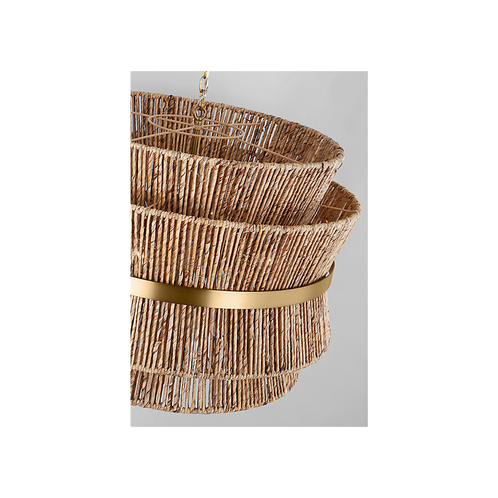 Thurlo Four Light Pendant Satin Brass-Mid. Chandeliers-Visual Comfort Studio-Lighting Design Store