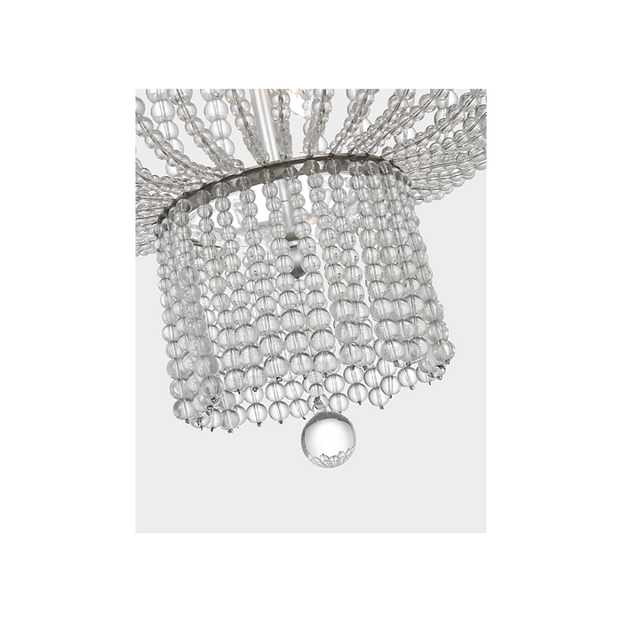 Jacqueline LED Chandelier Burnished Silver Leaf