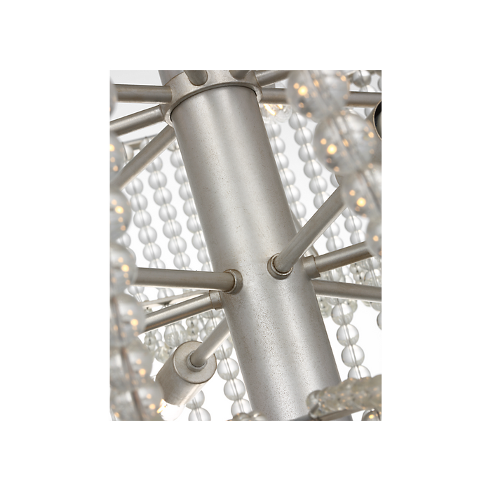 Jacqueline LED Chandelier Burnished Silver Leaf