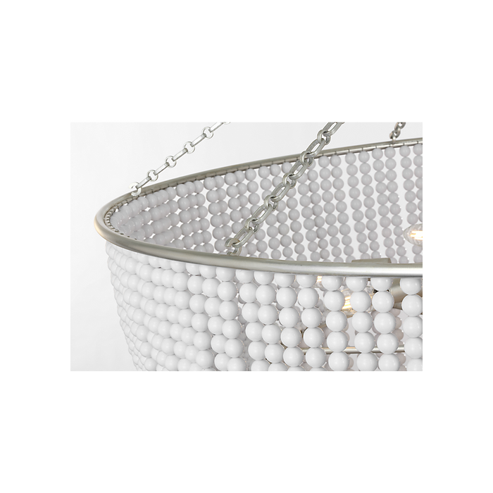 Jacqueline LED Chandelier Burnished Silver Leaf