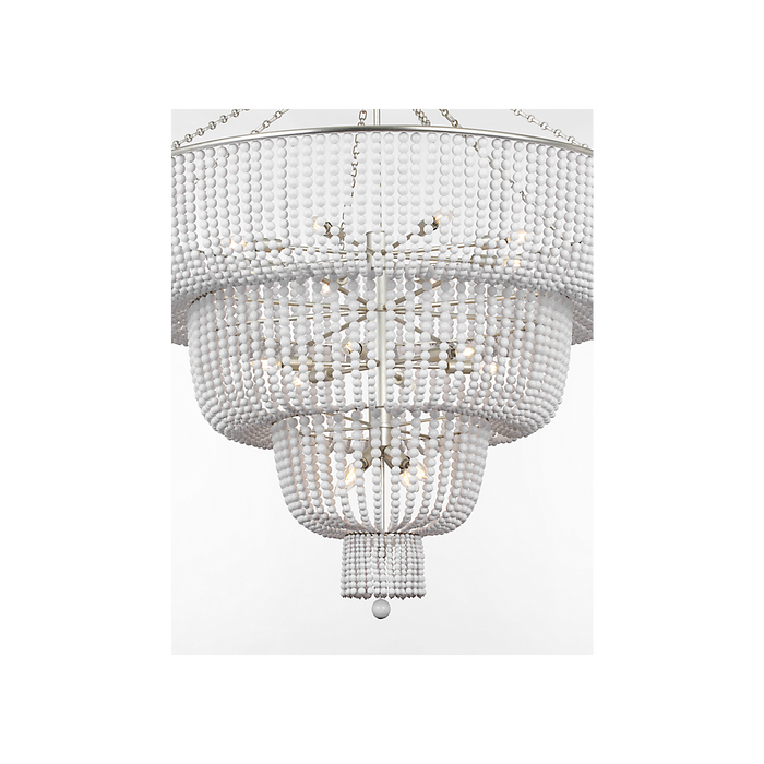 Jacqueline LED Chandelier Burnished Silver Leaf