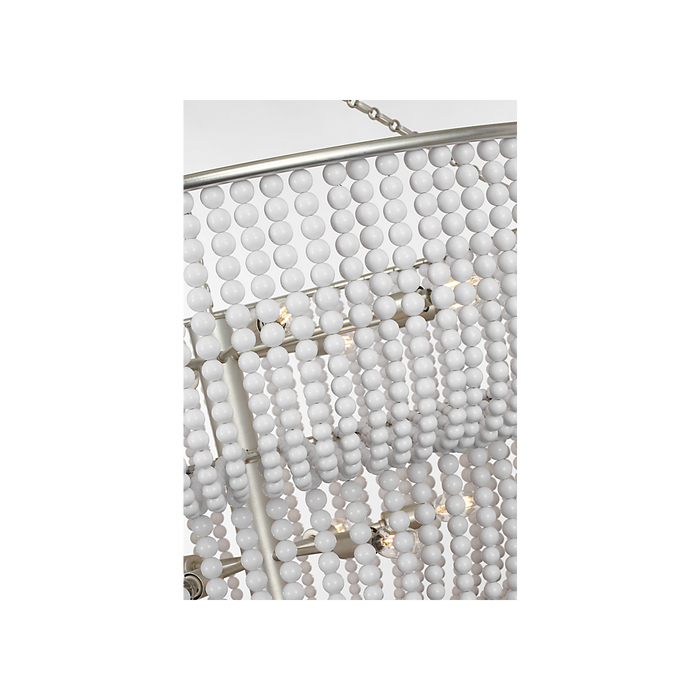 Jacqueline LED Chandelier Burnished Silver Leaf