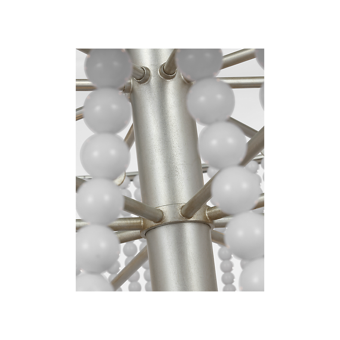 Jacqueline LED Chandelier Burnished Silver Leaf
