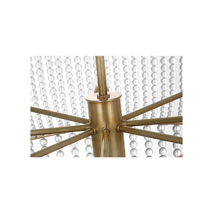 Jacqueline LED Chandelier Hand-Rubbed Antique Brass