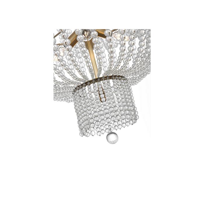 Jacqueline LED Chandelier Hand-Rubbed Antique Brass