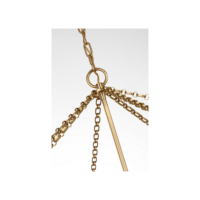 Jacqueline LED Chandelier Hand-Rubbed Antique Brass