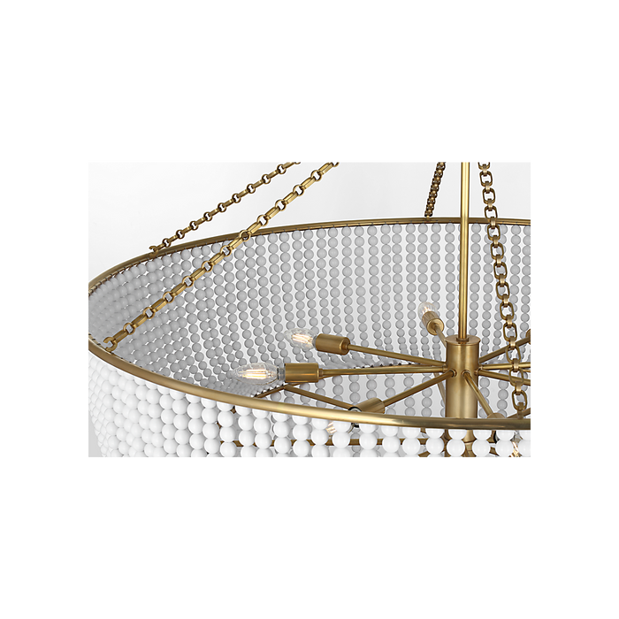 Jacqueline LED Chandelier Hand-Rubbed Antique Brass